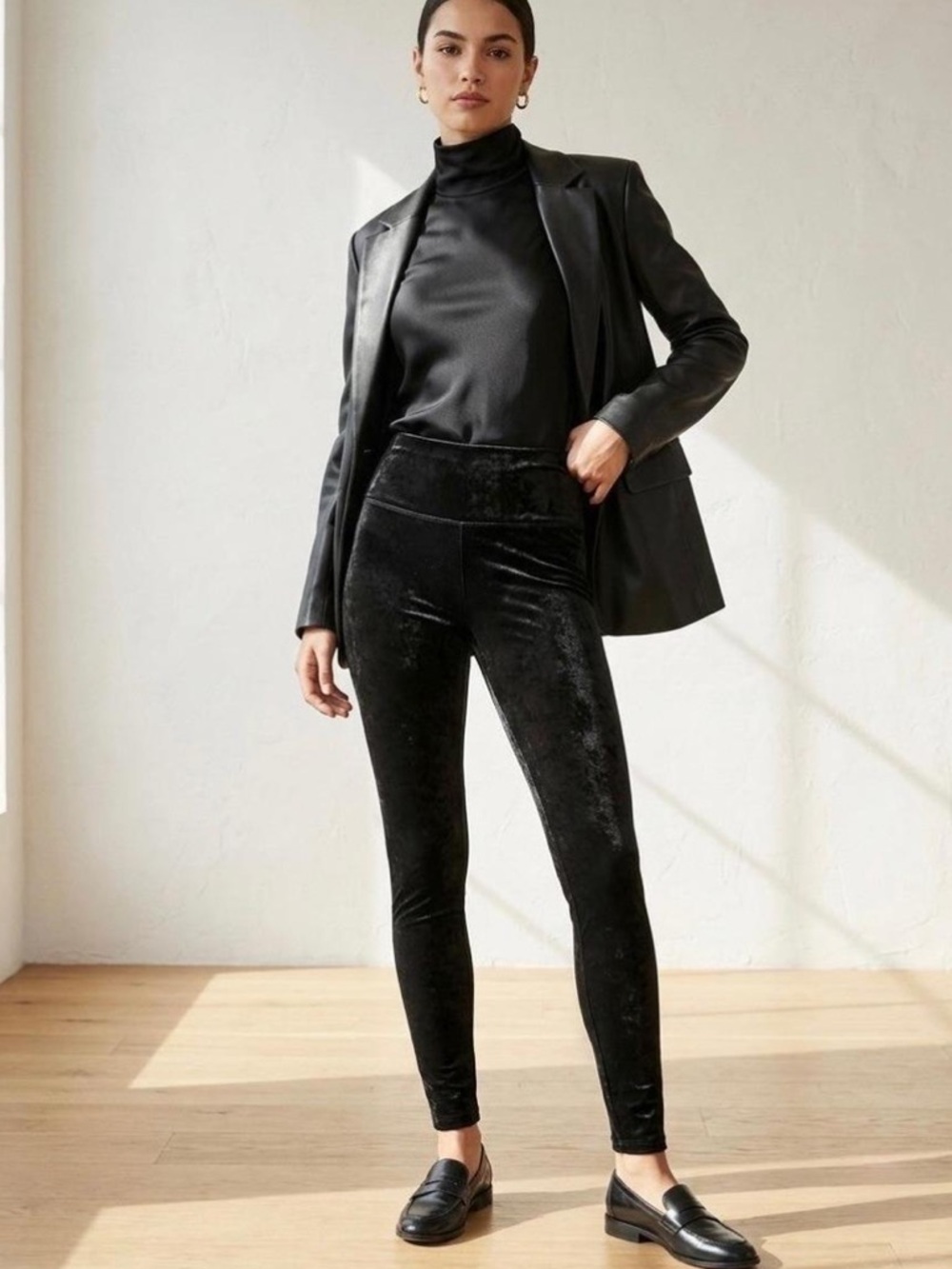 Spanx Velvet Black Leggings